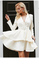 Модное белое платье