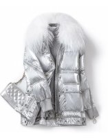 Зимняя пуховая куртка с натуральным мехом